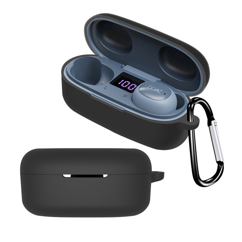 Silicone Case for Boat Airdopes 121 V2 Protective Cover Bluetooth Earbuds Case Cover with Anti-Loss Buckle Silicone Case for Boat Airdopes 121 V2 Protective Cover Bluetooth Earbuds Case Cover with Anti-Loss Buckle